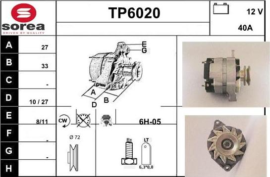 Sera TP6020 - Ģenerators autodraugiem.lv