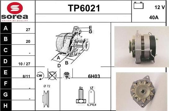 Sera TP6021 - Ģenerators autodraugiem.lv