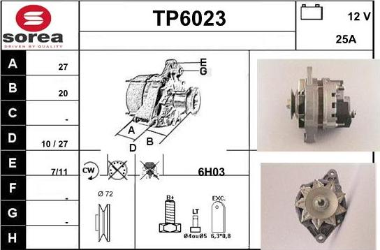 Sera TP6023 - Ģenerators autodraugiem.lv