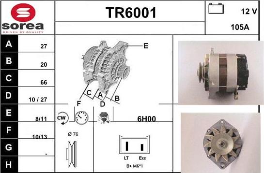 Sera TR6001 - Ģenerators autodraugiem.lv