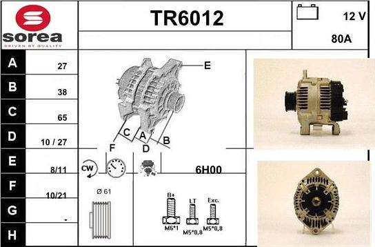 Sera TR6012 - Ģenerators autodraugiem.lv