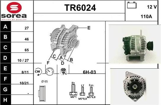 Sera TR6024 - Ģenerators autodraugiem.lv