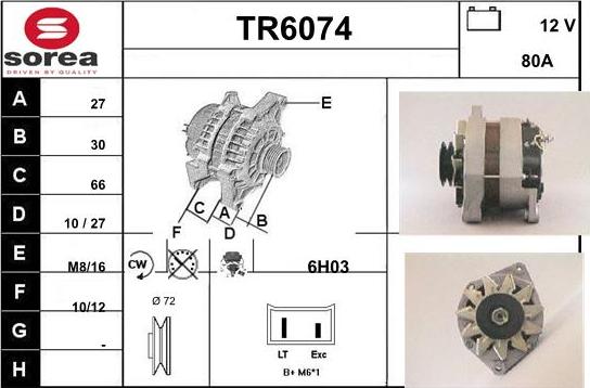 Sera TR6074 - Ģenerators autodraugiem.lv