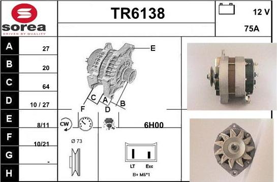 Sera TR6138 - Ģenerators autodraugiem.lv