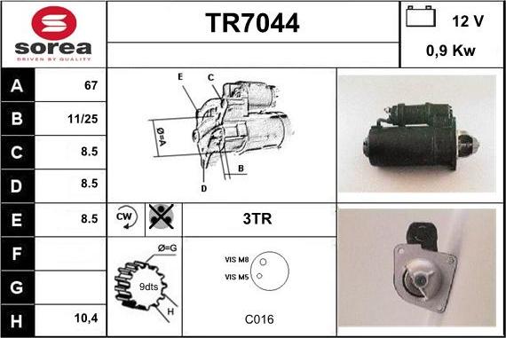 Sera TR7044 - Starteris autodraugiem.lv