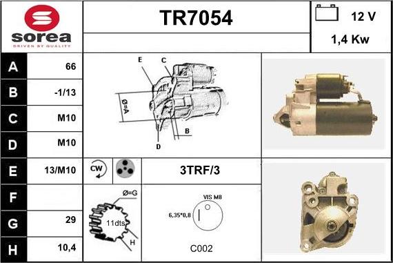 Sera TR7054 - Starteris autodraugiem.lv