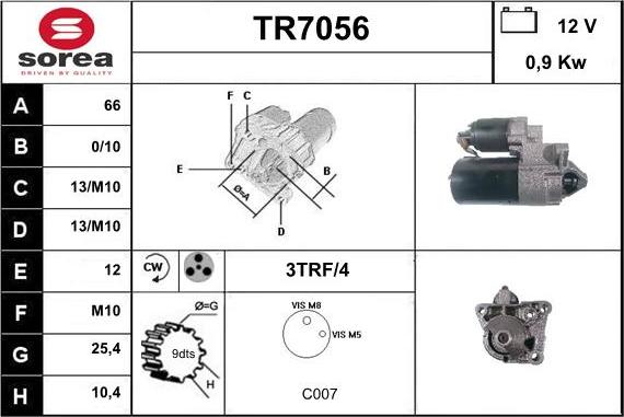 Sera TR7056 - Starteris autodraugiem.lv