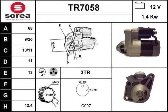 Sera TR7058 - Starteris autodraugiem.lv