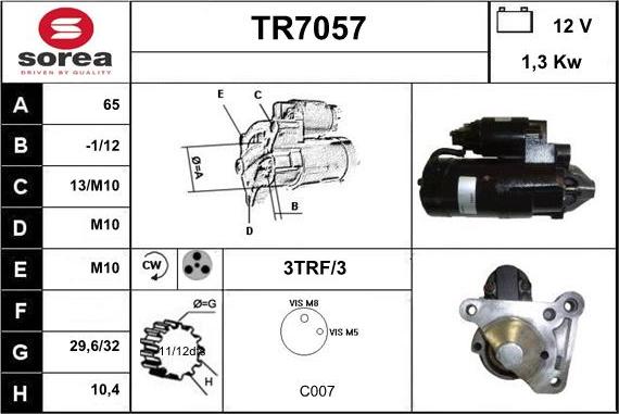 Sera TR7057 - Starteris autodraugiem.lv