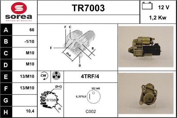 Sera TR7003 - Starteris autodraugiem.lv