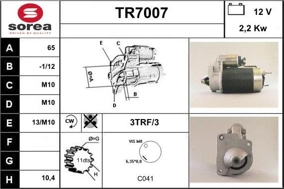 Sera TR7007 - Starteris autodraugiem.lv