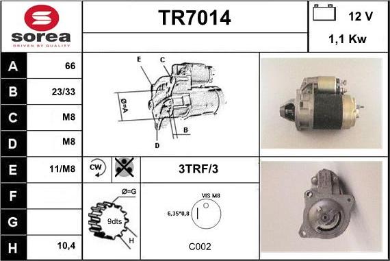 Sera TR7014 - Starteris autodraugiem.lv