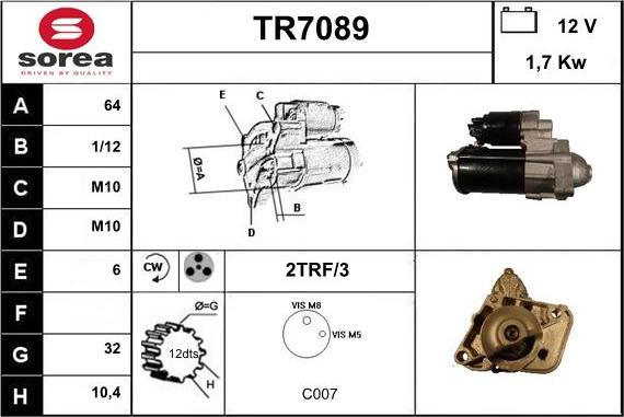 Sera TR7089 - Starteris autodraugiem.lv