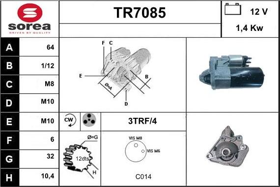 Sera TR7085 - Starteris autodraugiem.lv