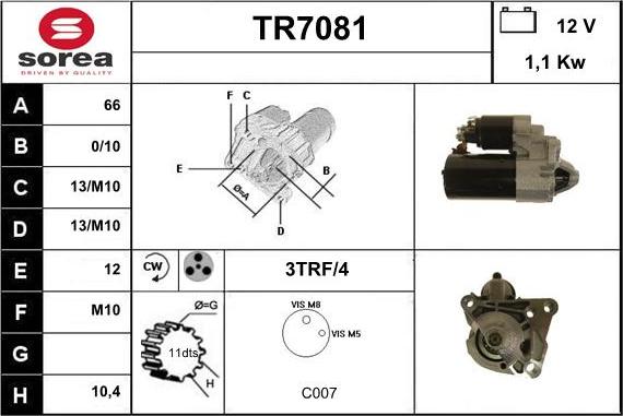 Sera TR7081 - Starteris autodraugiem.lv