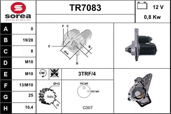 Sera TR7083 - Starteris autodraugiem.lv