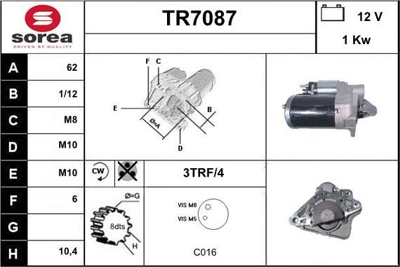 Sera TR7087 - Starteris autodraugiem.lv