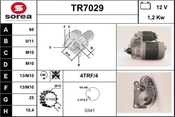 Sera TR7029 - Starteris autodraugiem.lv