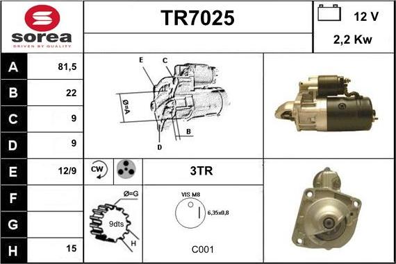 Sera TR7025 - Starteris autodraugiem.lv