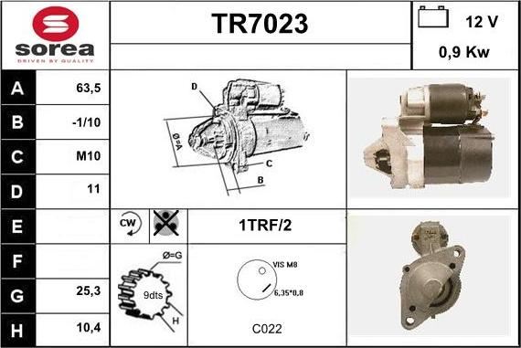 Sera TR7023 - Starteris autodraugiem.lv