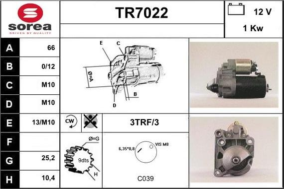 Sera TR7022 - Starteris autodraugiem.lv