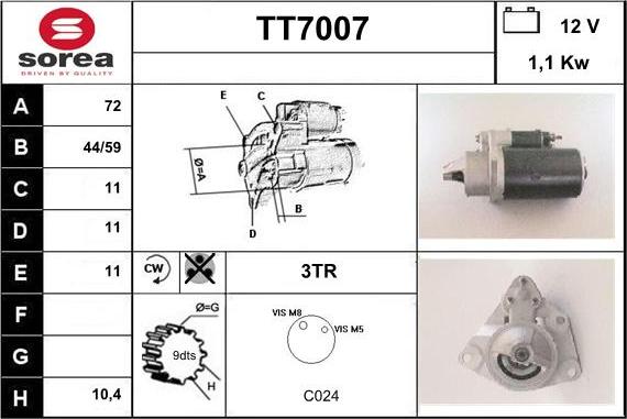 Sera TT7007 - Starteris autodraugiem.lv