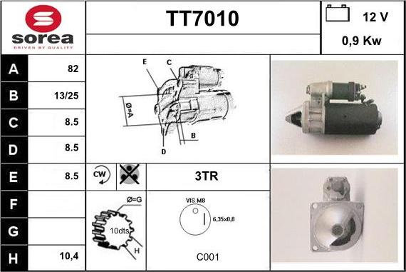 Sera TT7010 - Starteris autodraugiem.lv