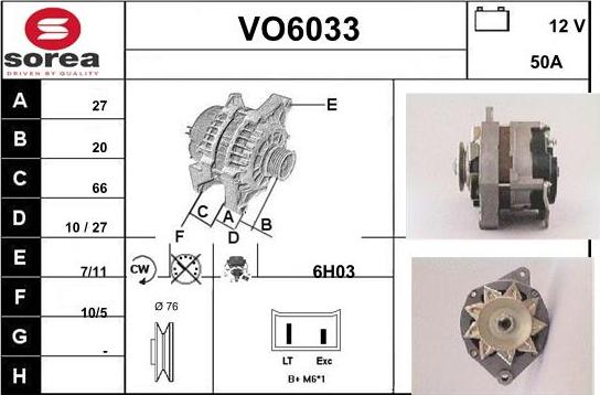 Sera VO6033 - Ģenerators autodraugiem.lv
