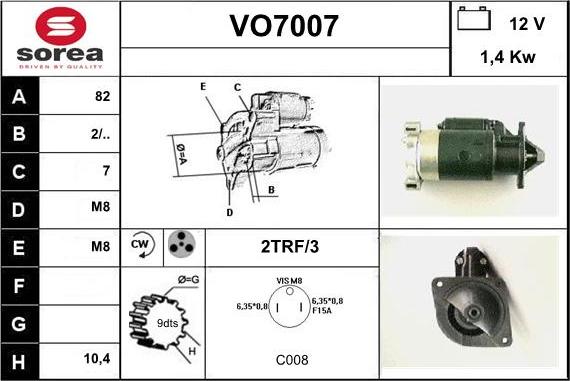 Sera VO7007 - Starteris autodraugiem.lv