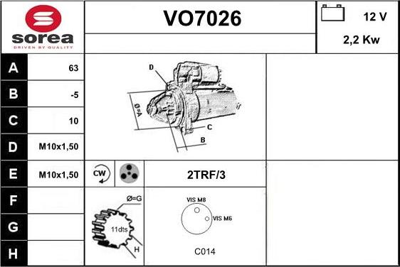 Sera VO7026 - Starteris autodraugiem.lv