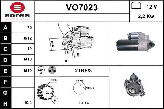 Sera VO7023 - Starteris autodraugiem.lv