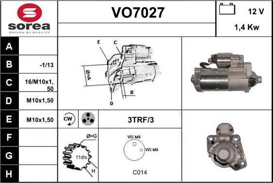 Sera VO7027 - Starteris autodraugiem.lv