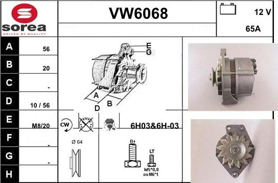 Sera VW6068 - Ģenerators autodraugiem.lv