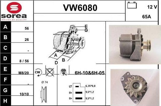 Sera VW6080 - Ģenerators autodraugiem.lv