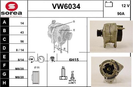 Sera VW6034 - Ģenerators autodraugiem.lv