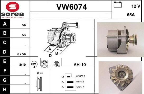 Sera VW6074 - Ģenerators autodraugiem.lv