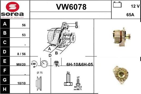 Sera VW6078 - Ģenerators autodraugiem.lv