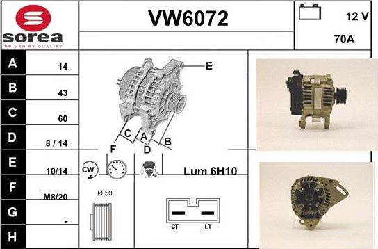 Sera VW6072 - Ģenerators autodraugiem.lv