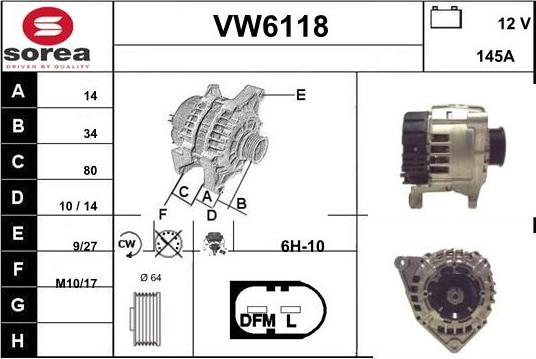 Sera VW6118 - Ģenerators autodraugiem.lv