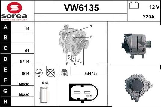 Sera VW6135 - Ģenerators autodraugiem.lv