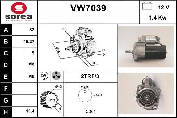 Sera VW7039 - Starteris autodraugiem.lv