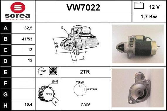 Sera VW7022 - Starteris autodraugiem.lv