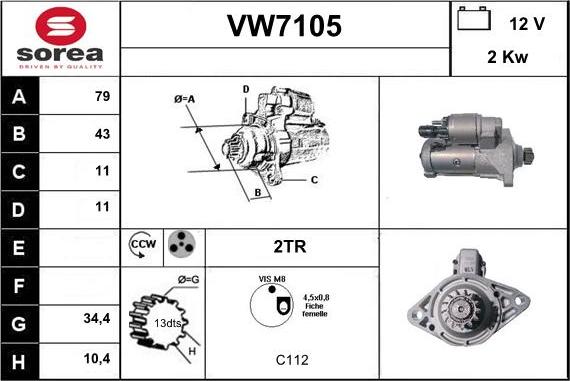 Sera VW7105 - Starteris autodraugiem.lv