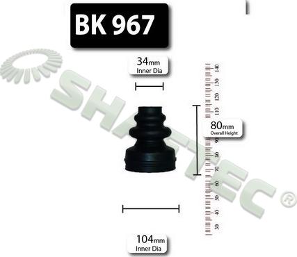 Shaftec BK967 - Putekļusargs, Piedziņas vārpsta autodraugiem.lv