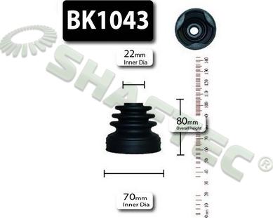 Shaftec BK1043 - Putekļusargs, Piedziņas vārpsta autodraugiem.lv