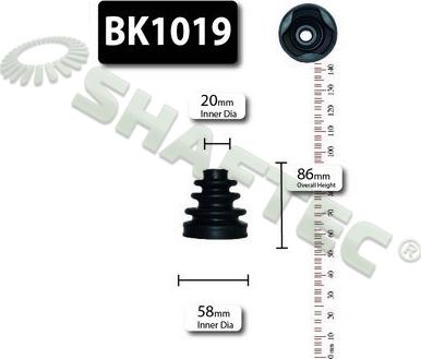 Shaftec BK1019 - Putekļusargs, Piedziņas vārpsta autodraugiem.lv