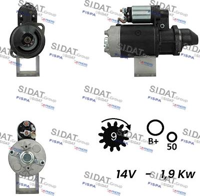 Sidat S12BH0467A2 - Starteris autodraugiem.lv