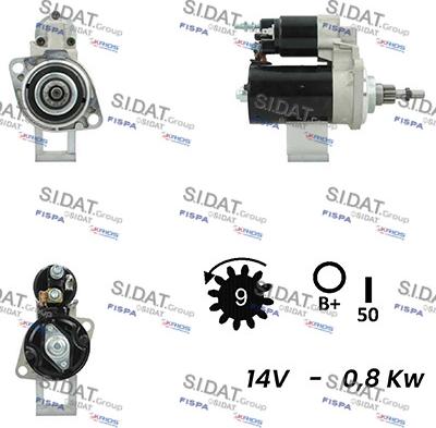 Sidat S12BH0619A2 - Starteris autodraugiem.lv