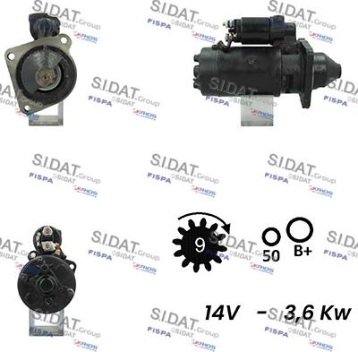 Sidat S12BH0182A2 - Starteris autodraugiem.lv