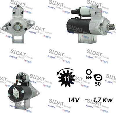 Sidat S12BH0350A2 - Starteris autodraugiem.lv